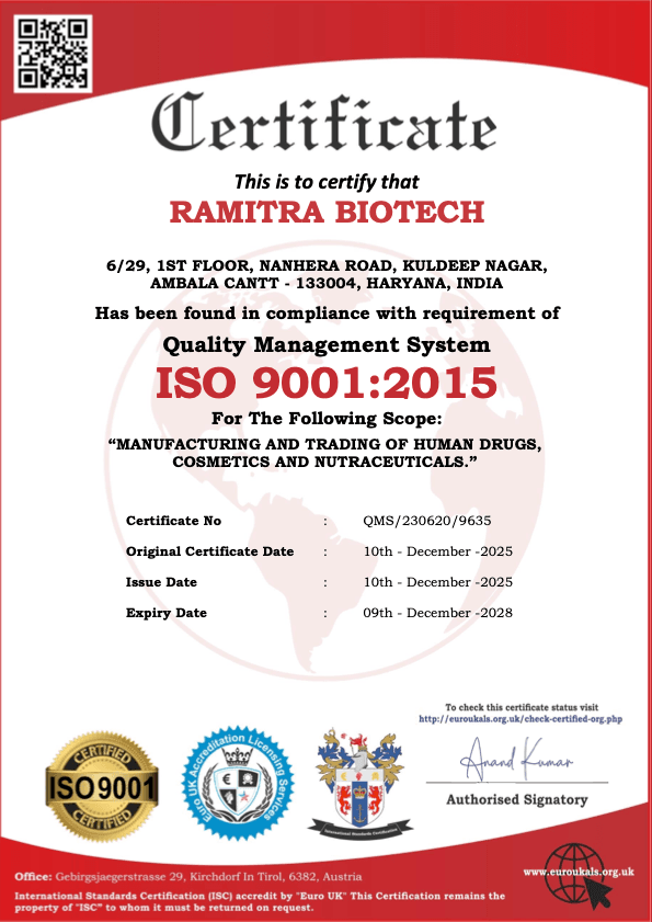 ISO Certified Certificate