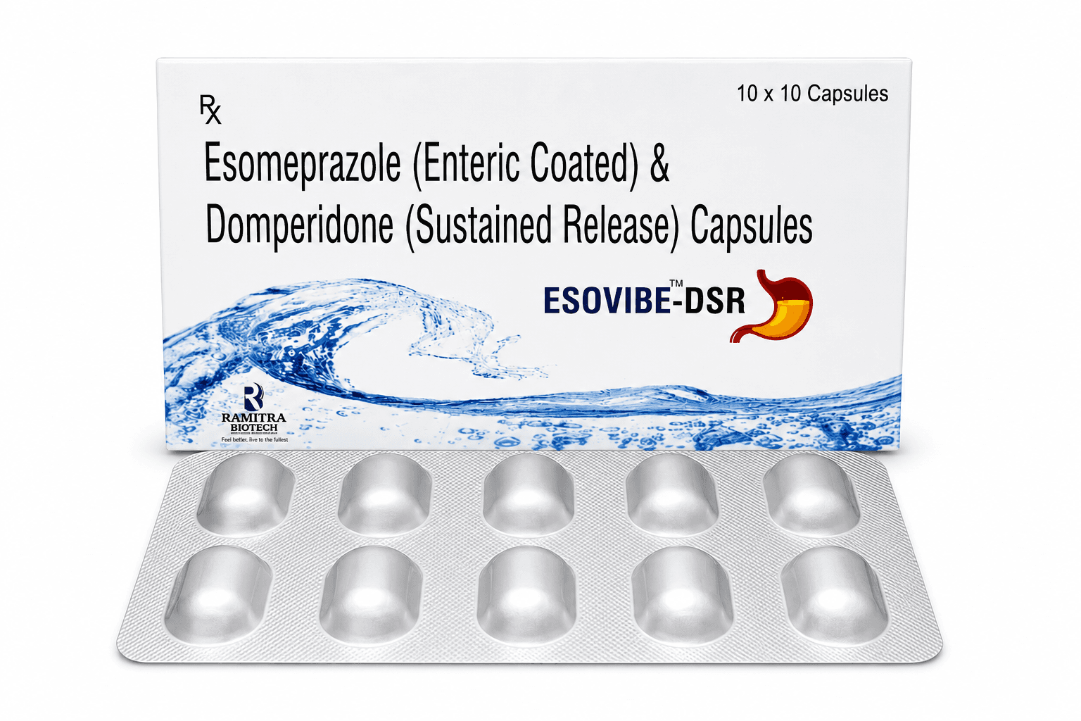 ESOVIBE-DSR - Esomeprazole Domperidone DSR capsule