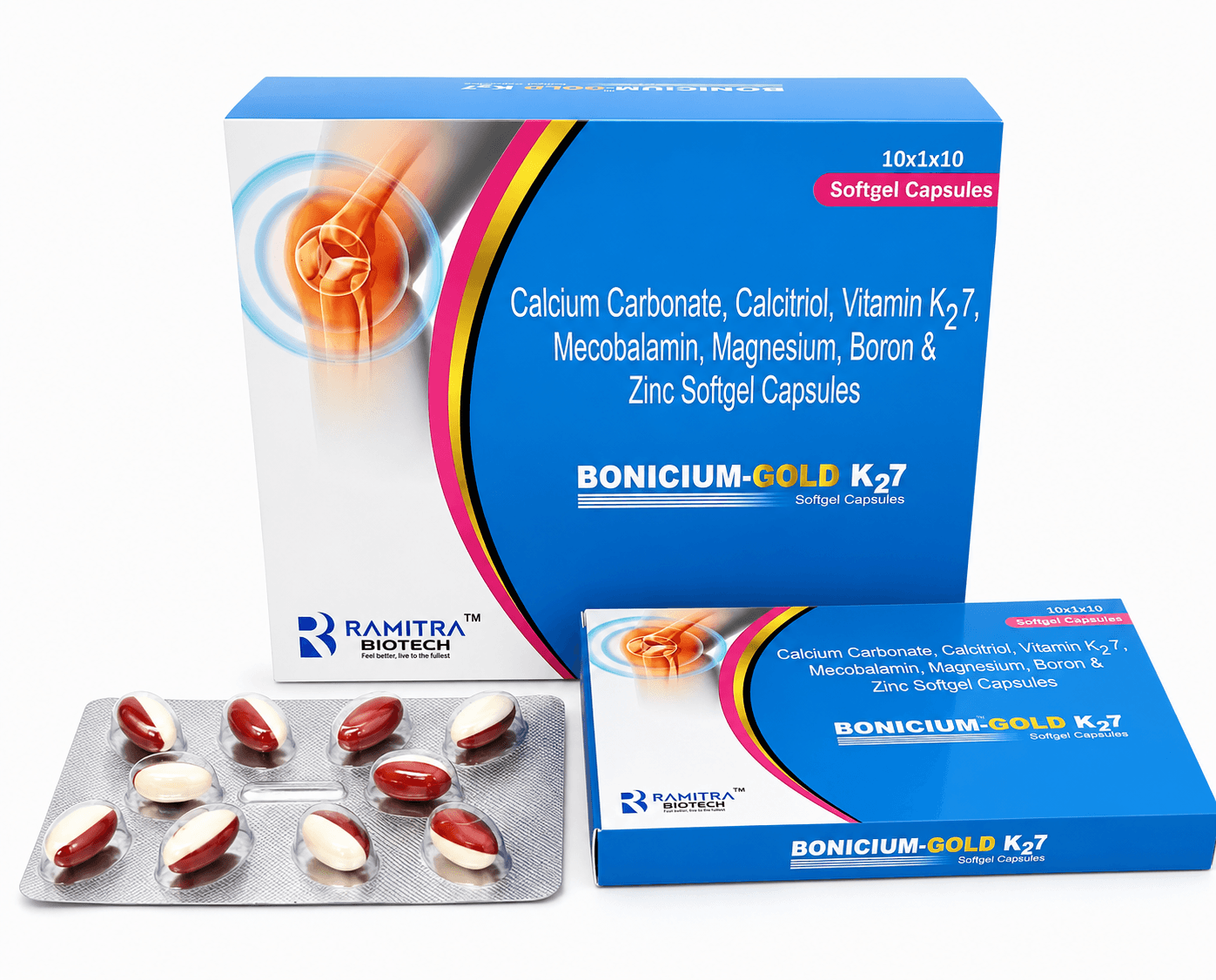 BONICIUM GOLD K27 - Calcium Carbonate Calcitriol Vitamin K2-7 Methylcobalamin supplement