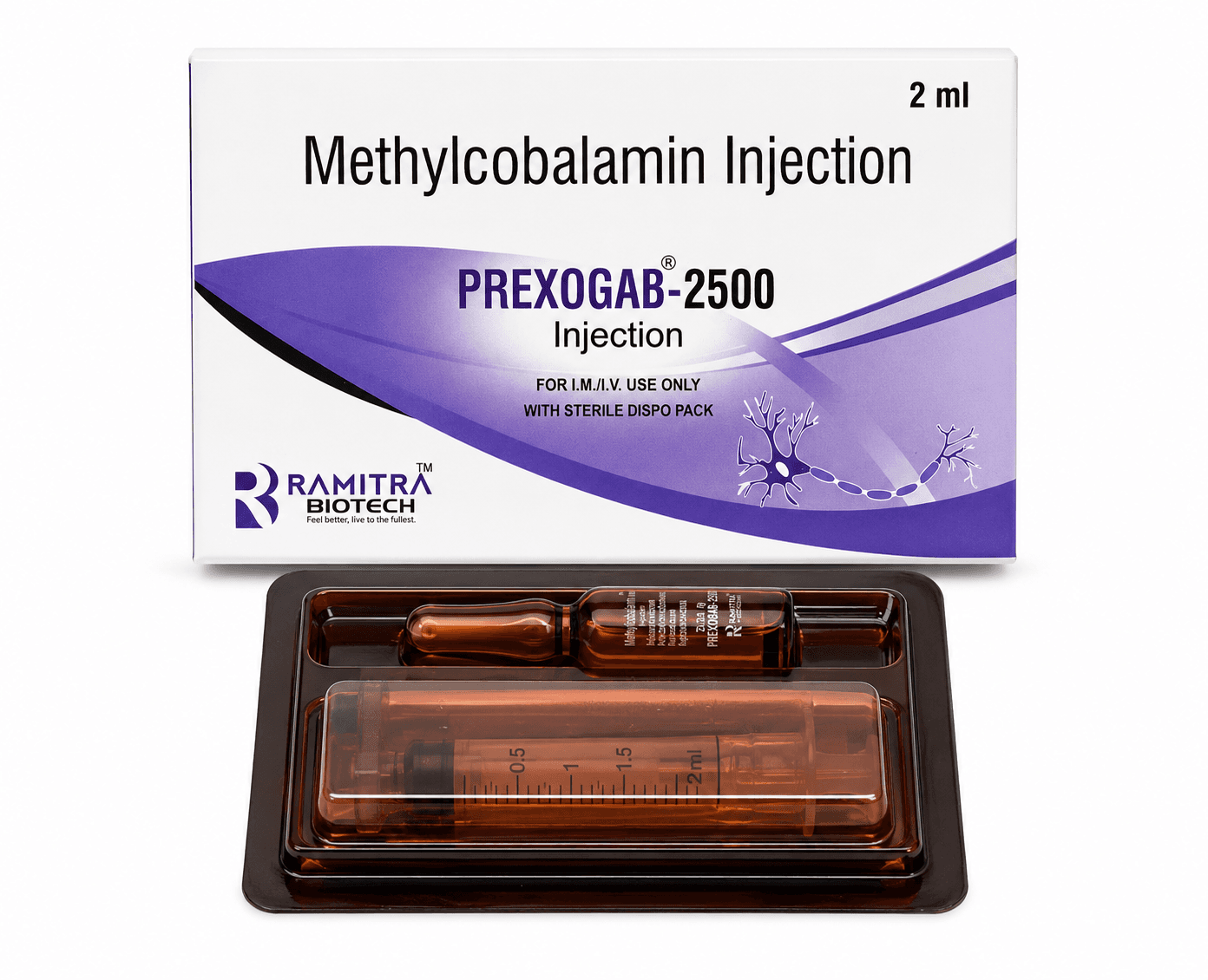 PREXOGAB-2500 - Methylcobalamin 2500mcg injection