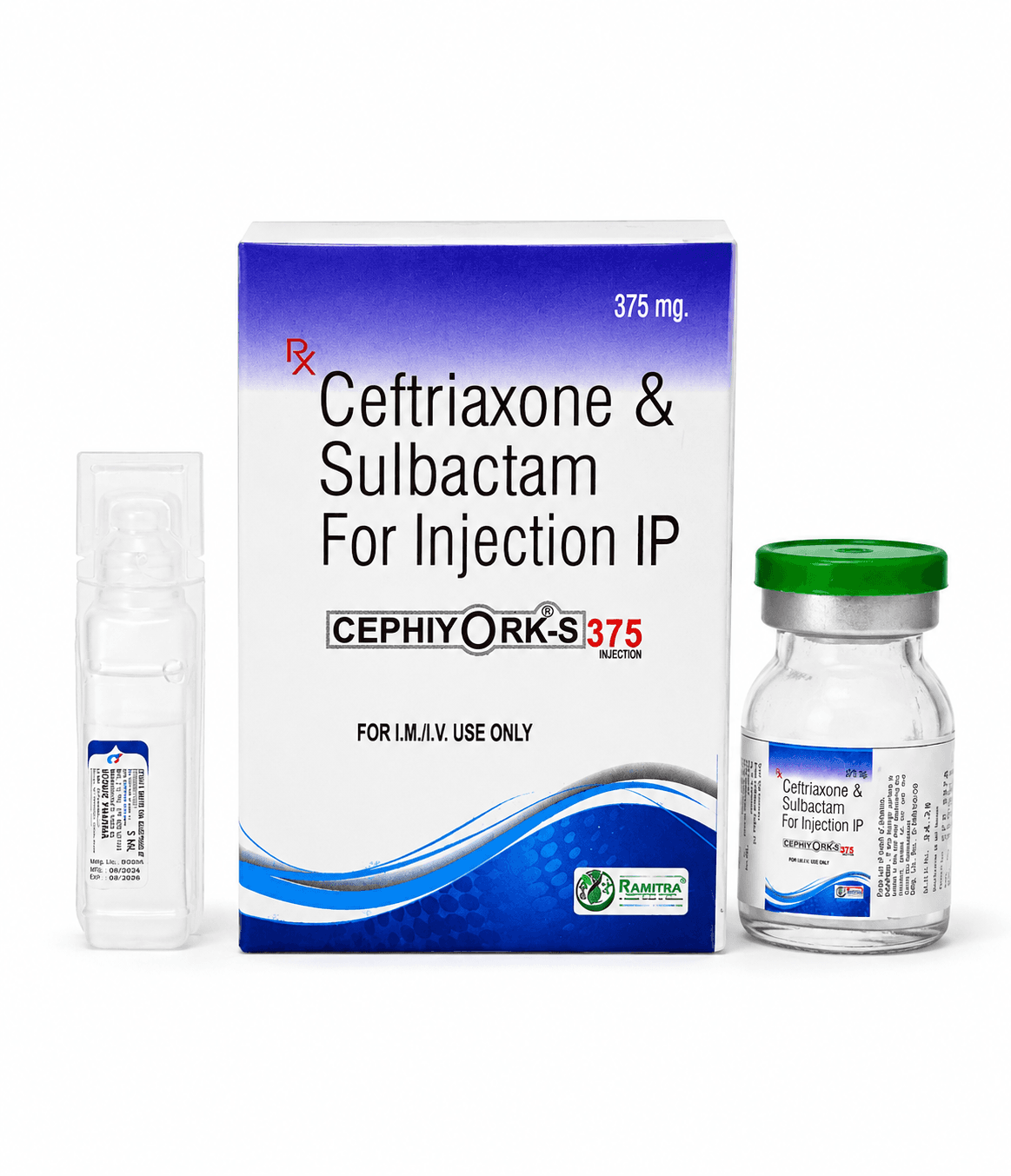 CEPHIYORK-S 375 - Ceftriaxone 250mg Sulbactam 125mg injection