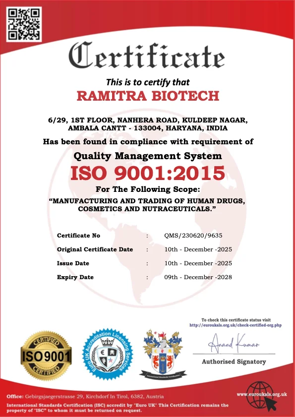 ISO Certified Certificate